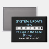 Funny Programmer Coding マグネット (正面/裏面)