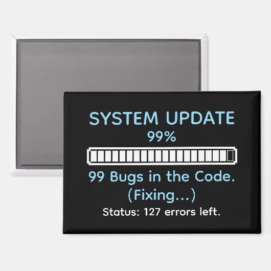 Funny Programmer Coding マグネット (正面/裏面)