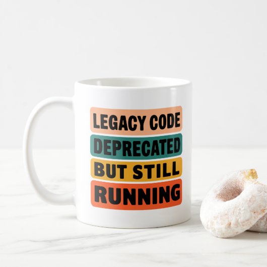 Funny Programmer Legacy Code Retro  コーヒーマグカップ (ドーナツ)