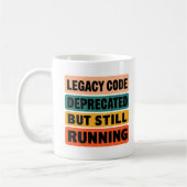 Funny Programmer Legacy Code Retro  コーヒーマグカップ (左)