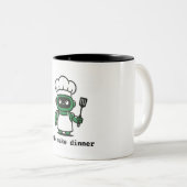 Funny Programmer Mug — sudo make dinner ツートーンマグカップ (正面右)