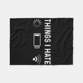 Funny Programmer Things I Hate Gamer フリースブランケット (正面(横))