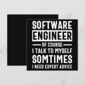 Funny Programming Software Engineer Gift セーブザデート (正面/裏面)