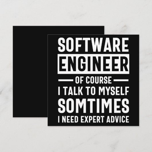 Funny Programming Software Engineer Gift セーブザデート (正面/裏面)