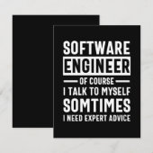 Funny Programming Software Engineer Gift セーブザデート (正面/裏面)