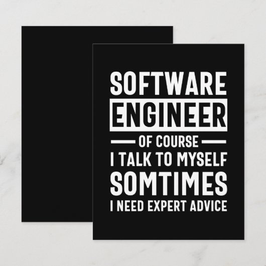 Funny Programming Software Engineer Gift セーブザデート (正面/裏面)