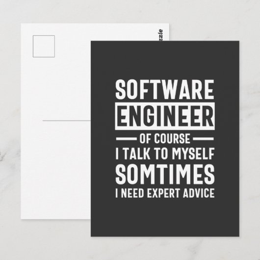 Funny Programming Software Engineer Gift ポストカード (正面/裏面)