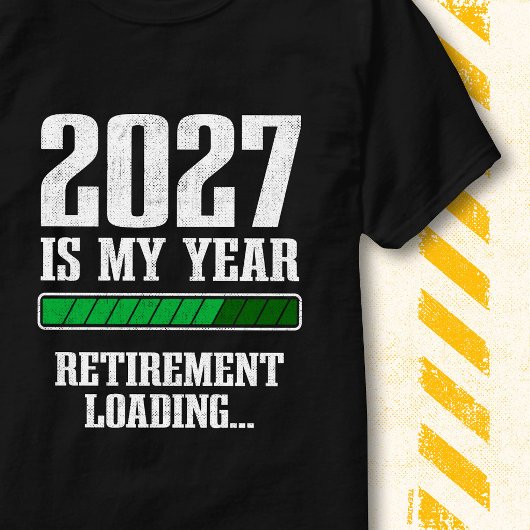 Funny Progress Bar Retired 2027 Retirement Loading Tシャツ