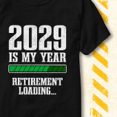 Funny Progress Bar Retired 2029 Retirement Loading Tシャツ