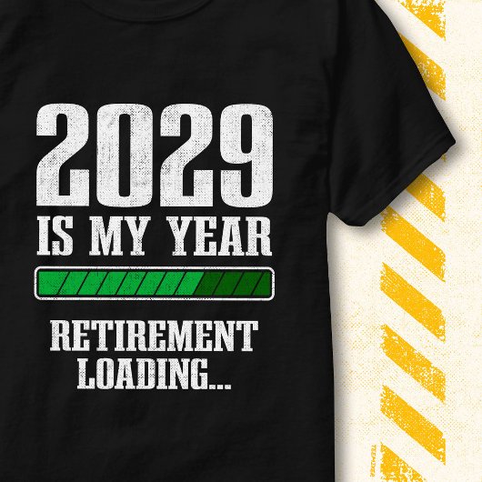 Funny Progress Bar Retired 2029 Retirement Loading Tシャツ