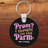 Funny Prom? I Thought You Said Parm Aesthetic Food キーホルダー (正面)