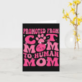 Funny Promoted New Born Promoted From Cat Mom To H カード (黄色い花)