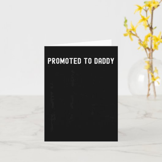 Funny Promoted To Daddy Baby Gift For New Daddy 20 カード (黄色い花)