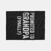 Funny Promoted To Grandpa Finally Pregnancy Announ フリースブランケット (正面(横))