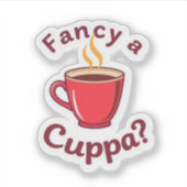 Funny Proper Chuffed British Slang Quote シール (正面)