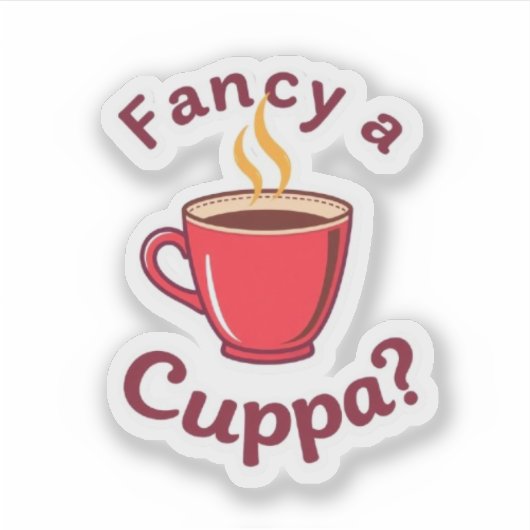 Funny Proper Chuffed British Slang Quote シール (正面)