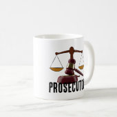Funny prosecutor lawyer typography  コーヒーマグカップ (正面右)