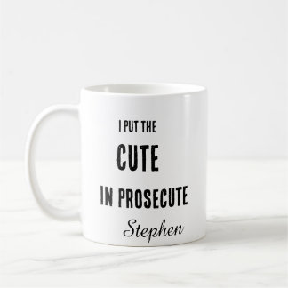 Funny prosecutor lawyer typography  コーヒーマグカップ