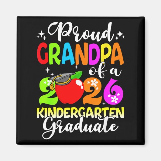 Funny proud grandpa of a class of 2026 kindergarte マグネット (正面)
