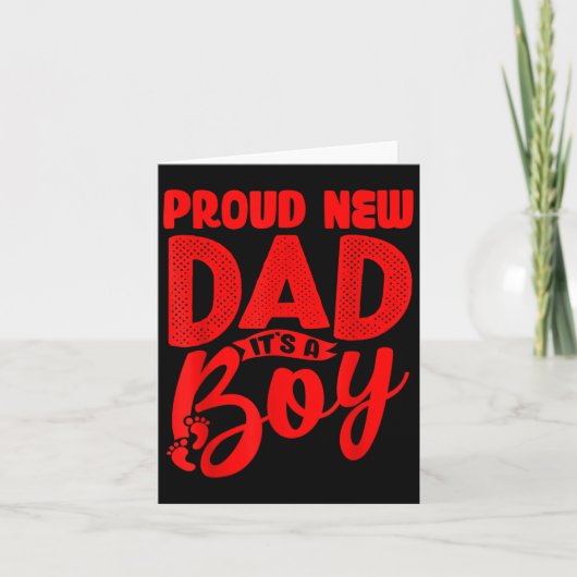 Funny Proud New Dad It's A Boy Gift For Men Cool N カード (正面)