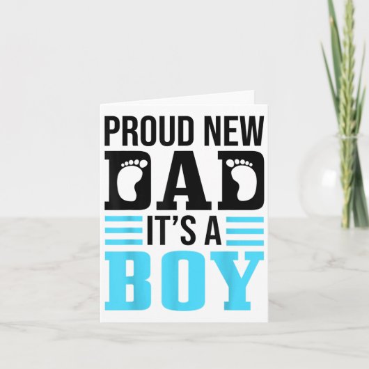 Funny Proud New Dad It's A Boy Gift For Men Cool N カード (正面)