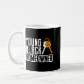 Funny Proud New House Young Black Homeowner Housew コーヒーマグカップ (左)