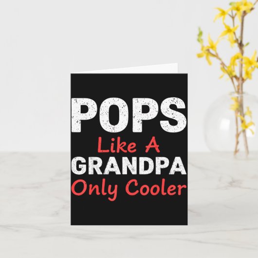 Funny Ps Grandpa Cooler From Grandkids Father's Da カード (黄色い花)