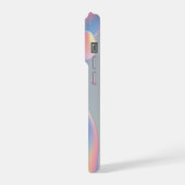 Funny Psychedelic Pastel Bubble Typography Text iPhoneケース (左側面)