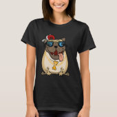 Funny Pug Cartoon Thug Life Dog Tシャツ (正面)