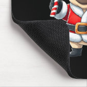 Funny Pug Christmas Santa Outfit Xmas Mom Dad Kids マウスパッド (コーナー)