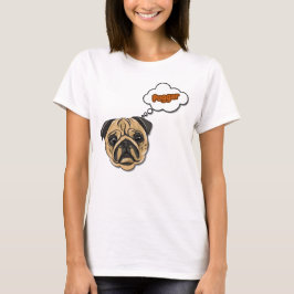 Funny Pug Dog Thought Cloud Puggar Slogan T-Shirt Tシャツ