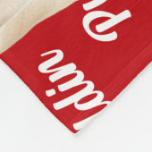 Funny Pug Dog with Name Pattern Christmas フリースブランケット (角)