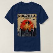 Funny Pug Tshirt Pugzilla Tshirt Funny Dog Puggiga Tシャツ (デザイン正面)