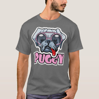 Funny Puggy Pug Owner Sunglasses Pug Lovers gift  Tシャツ