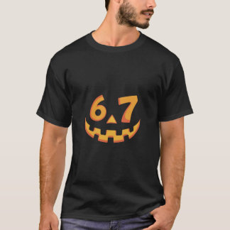 Funny Pumpkin Face 6.7 Halloween Design Tシャツ