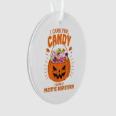 Funny Pumpkin Ornament – Sarcastic Halloween Decor オーナメント (正面)