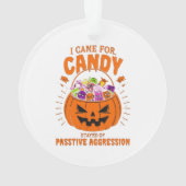 Funny Pumpkin Ornament – Sarcastic Halloween Decor オーナメント (裏面)
