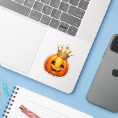 Funny Pumpkin Queen Smiling Face Sticker シール (ノートパソコンとiPhone)