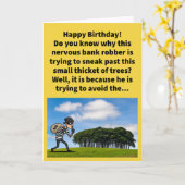 Funny Pun Avoid the Copse Happy Birthday カード (黄色い花)