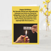 Funny Pun Bernadette Happy Birthday カード (黄色い花)