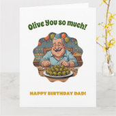 Funny Pun Birthday Card For Dad  カード (黄色い花)