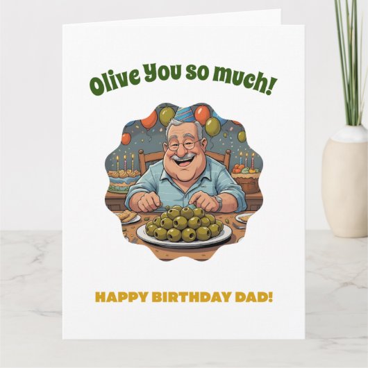 Funny Pun Birthday Card For Dad  カード (正面)