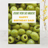Funny Pun Birthday Card For Dad カード (黄色い花)