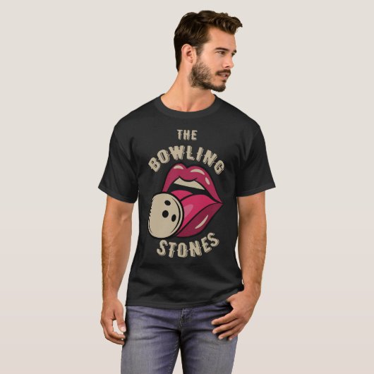 Funny Pun Bowling Stone  Tシャツ (正面フル)