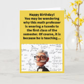 Funny Pun Formal Geometry Happy Birthday カード (黄色い花)