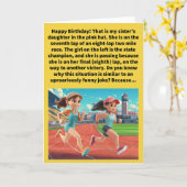 Funny Pun Niece Lapper Happy Birthday カード (黄色い花)