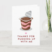 Funny Pun Pudding Mother's Day Greeting Card カード (正面)