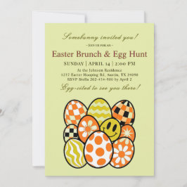 Funny Punny Easter Brunch Party Invitation 招待状