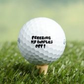 Funny Puns Golf Balls - Freezing My Dimples Off ゴルフボール (インサイチュ 木)