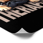 Funny Puppy My Therast Pug Dog ポスター (角)